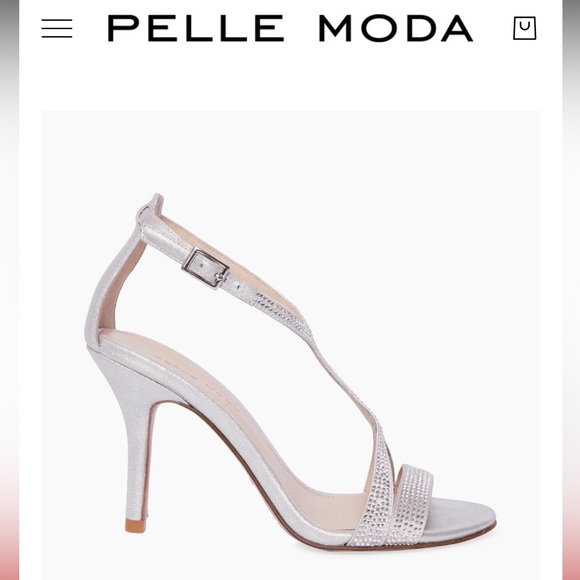 Pelle Moda Karisa High Heel in Silver Size 11 Women’s NEW Heels T-Strap Sparkly - Picture 3 of 13